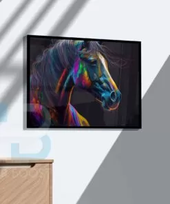 Colorful Acrylic Horse Painting