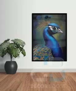 Acrylic Blue Peacock Painting