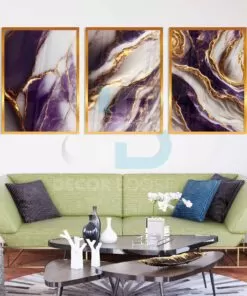 3 Abstract Marble Texture with Gold Cracks 3