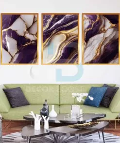 3 Abstract Marble Texture with Gold Cracks 2