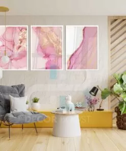 3 Abstract ink Texture with Gold 2