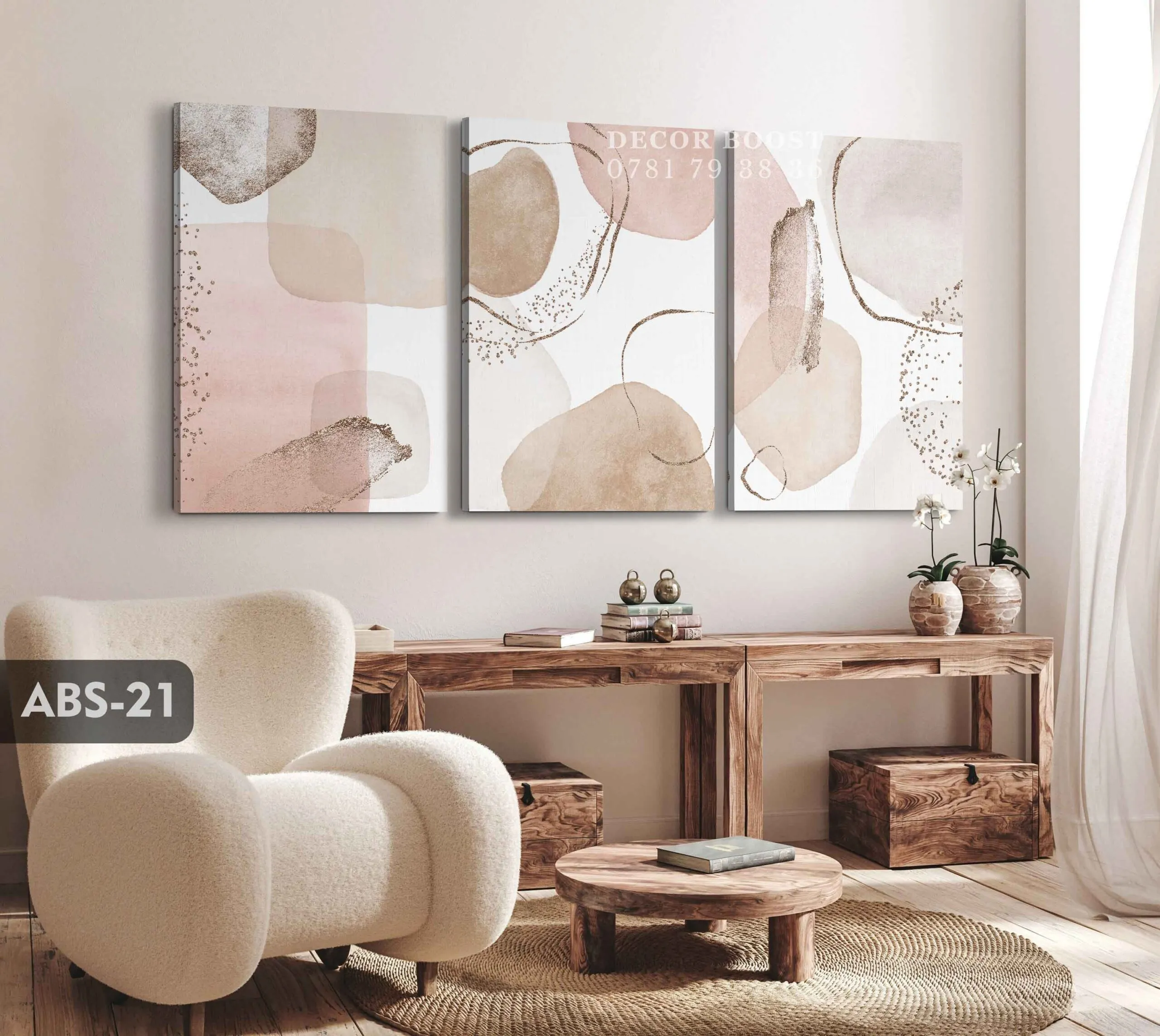 Abstract Watercolor Shapes Canvas Prints 2