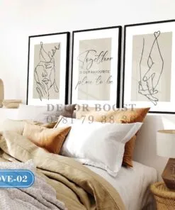 Alternative view of Couples Line Art Wall Frames