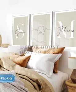 Alternative view of Custom Couple Names with Line Art 3