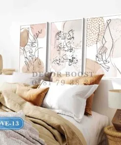 Alternative view of Couples Line Art Wall Frames 3