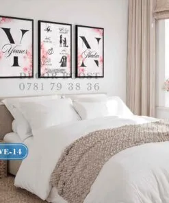 Alternative view of Custom Couple Names with Line Art 9