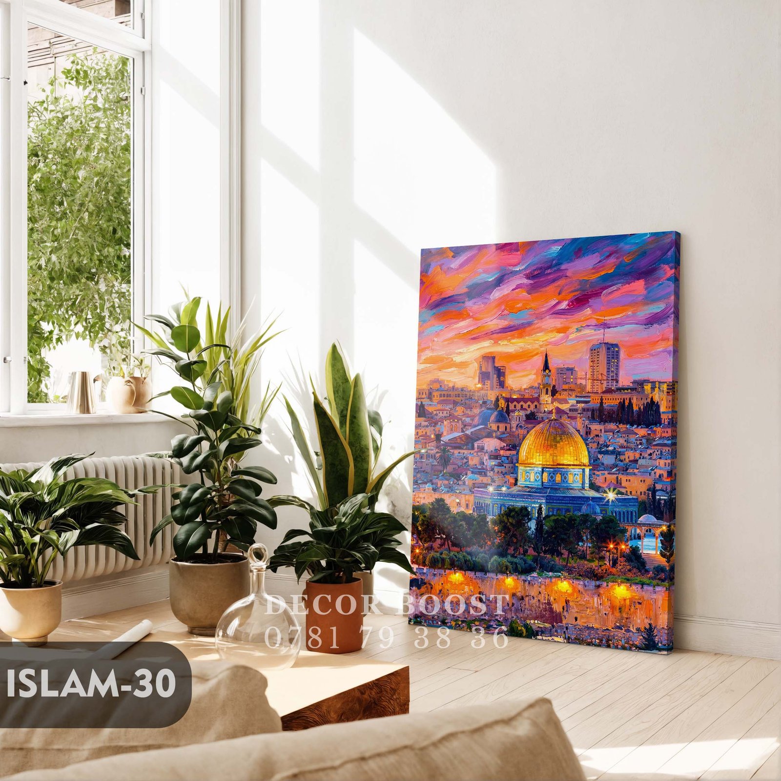 Palestine Dome of the Rock View Acrylic Paint Style - Image 3