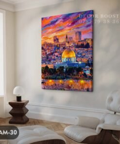 Alternative view of Palestine Dome of the Rock View Acrylic Paint Style